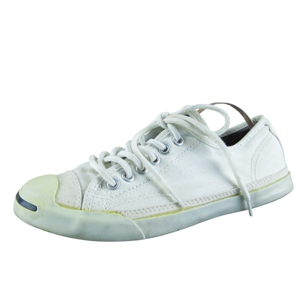 Converse Women's Jack Purcell Sneaker White Fabric Size 6.5M Gently Used 2025